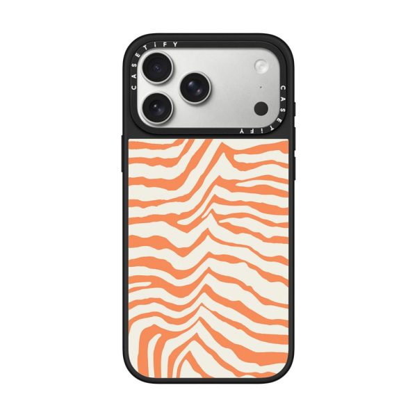 Casevello Zebra Stripe- Tangy Tango iPhone Case