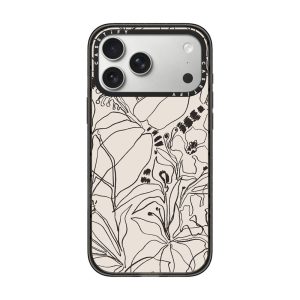 0a99fae3a1379e8326ecafe933392be29e5be102a1dbabb30d2aa04b37086a26.jpg Casevello Charcoal Tropics - Creme iPhone Case