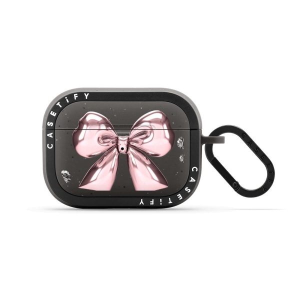 Metallic Pink Ribbon AirPods Case