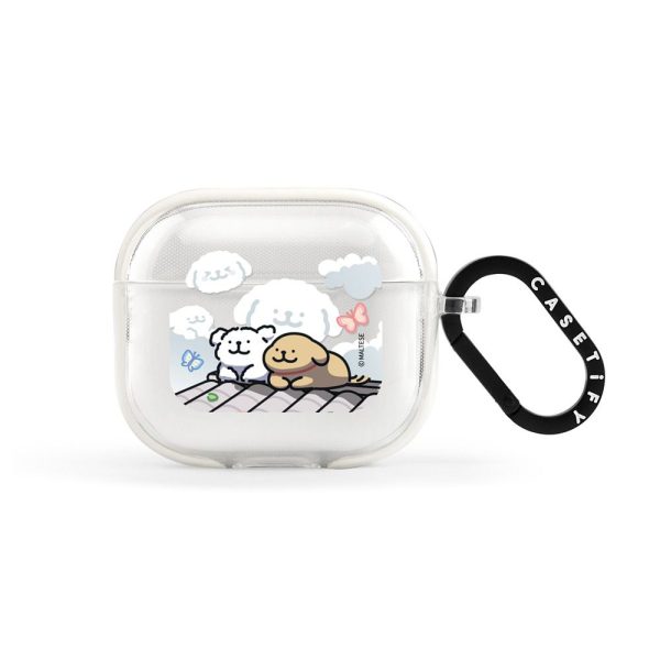 Maltese Lazy Clouds Earbuds Case