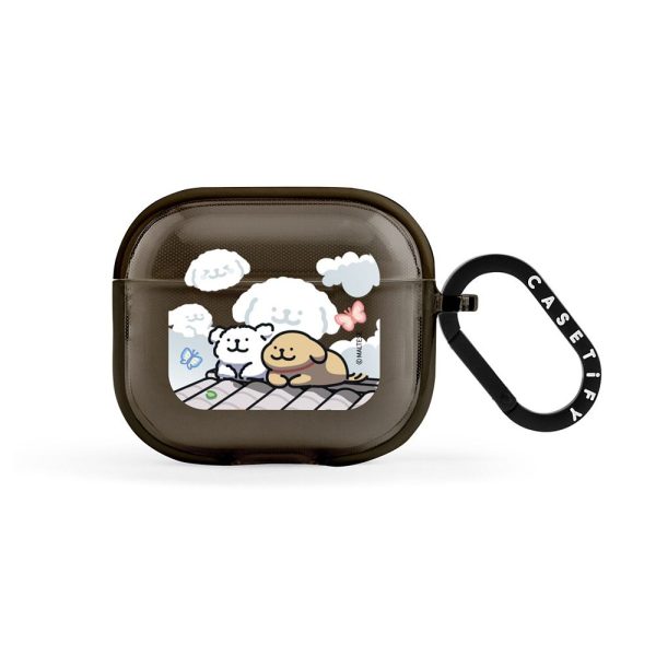 Maltese Lazy Clouds Earbuds Case