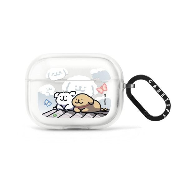 Maltese Lazy Clouds Earbuds Case