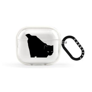 Spooky Black Cat AirPods Case