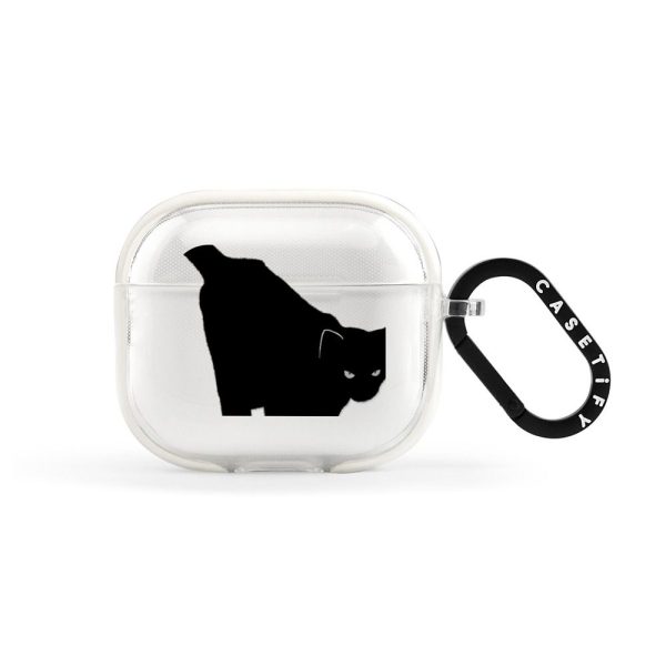 Spooky Black Cat AirPods Case