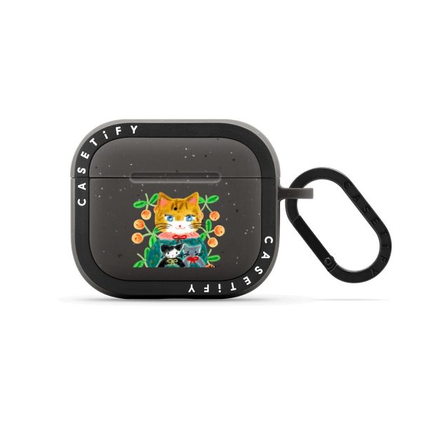 cat and stuffed cats AirPods Case