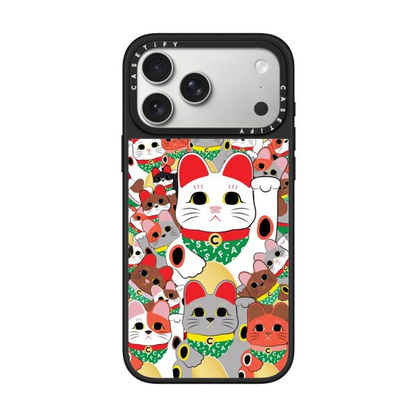Casevello Lucky Cat Parade - Cherry on Top iPhone Case
