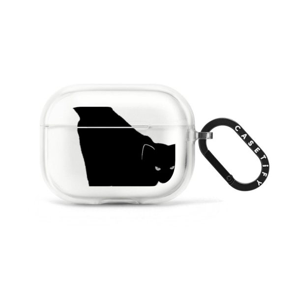Spooky Black Cat AirPods Case