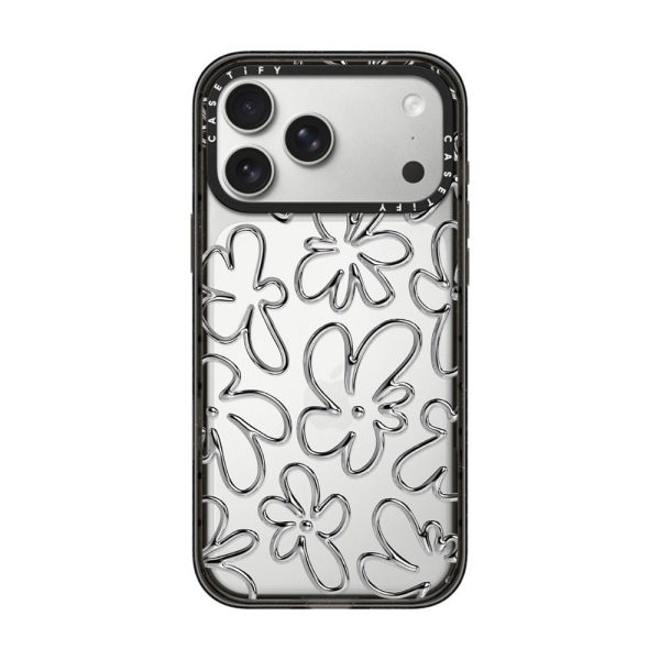 Casevello Chrome Flower iPhone Case
