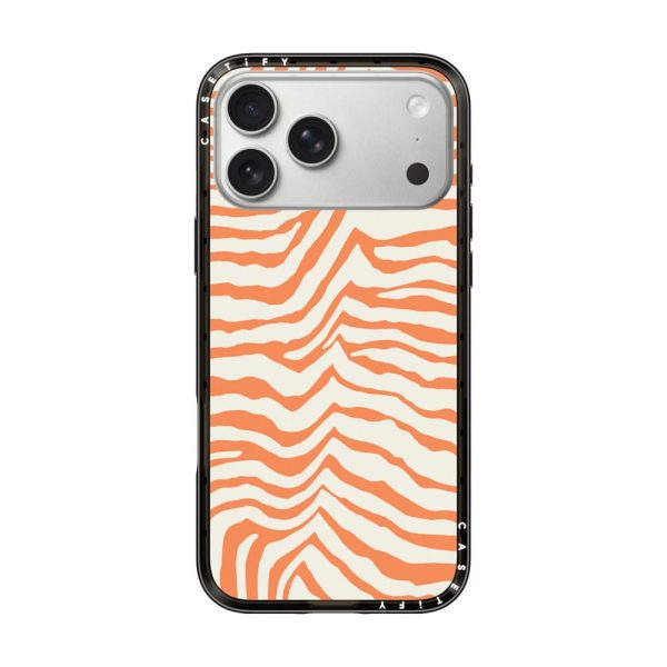 Casevello Zebra Stripe- Tangy Tango iPhone Case