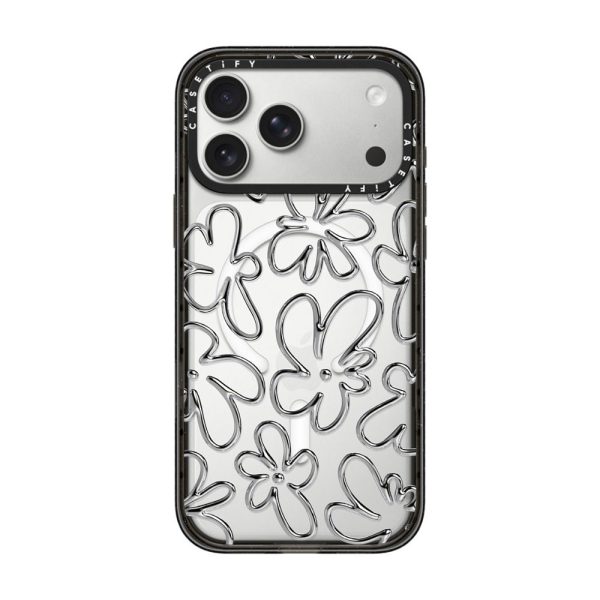 Casevello Chrome Flower iPhone Case