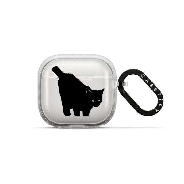 Spooky Black Cat AirPods Case