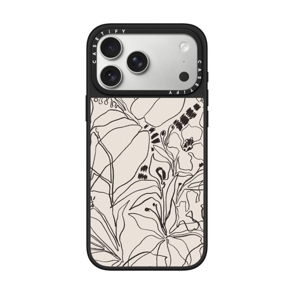 9b9a2ad7776664d9618655c07119df0dfb7129495b7ae3ffc1799d5093b7d7c1.jpg Casevello Charcoal Tropics - Creme iPhone Case