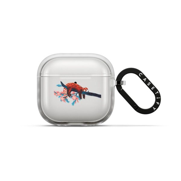 Red Panda Floral AirPods Case
