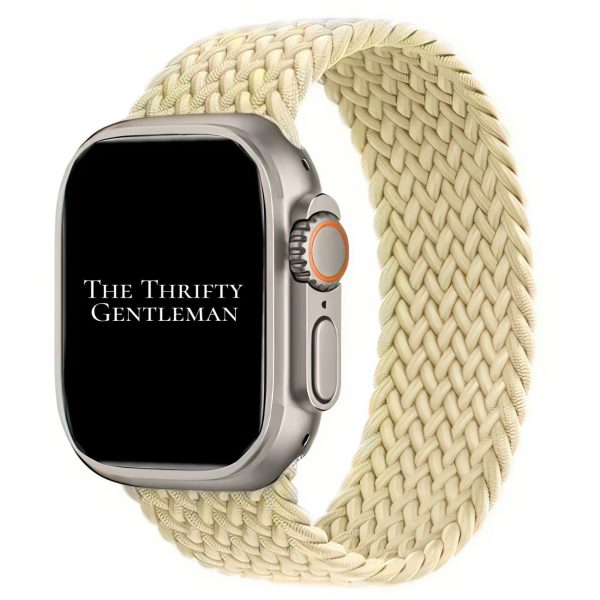 Braided Elastic Watch Strap Apple Watch - Beige