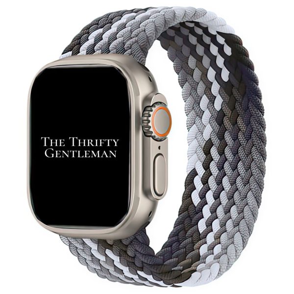 Braided Elastic Watch Strap Apple Watch - Black Summer