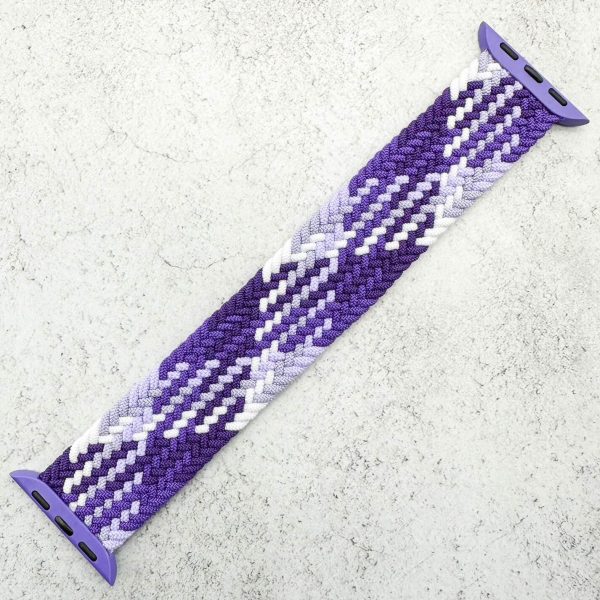 Braided Elastic Watch Strap Apple Watch - Lavender Garden Purple