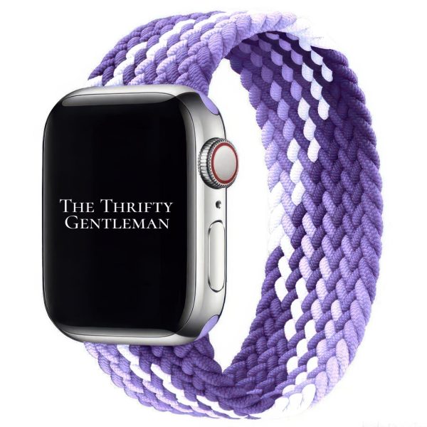 Braided Elastic Watch Strap Apple Watch - Lavender Garden Purple