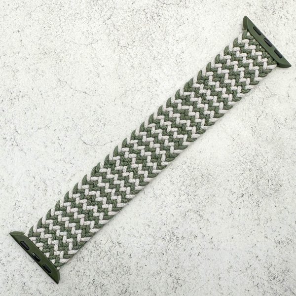 braided-elastic-apple-watch-strap-mossy-rock-green-grey-1.jpg Braided Elastic Watch Strap Apple Watch - Mossy Rock Green Grey