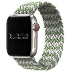 braided-elastic-apple-watch-strap-mossy-rock-green-grey-the-thrifty-gentleman.jpg Braided Elastic Watch Strap Apple Watch - Mossy Rock Green Grey