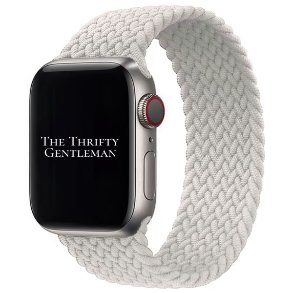 Braided Elastic Watch Strap Apple Watch - Pearl Grey