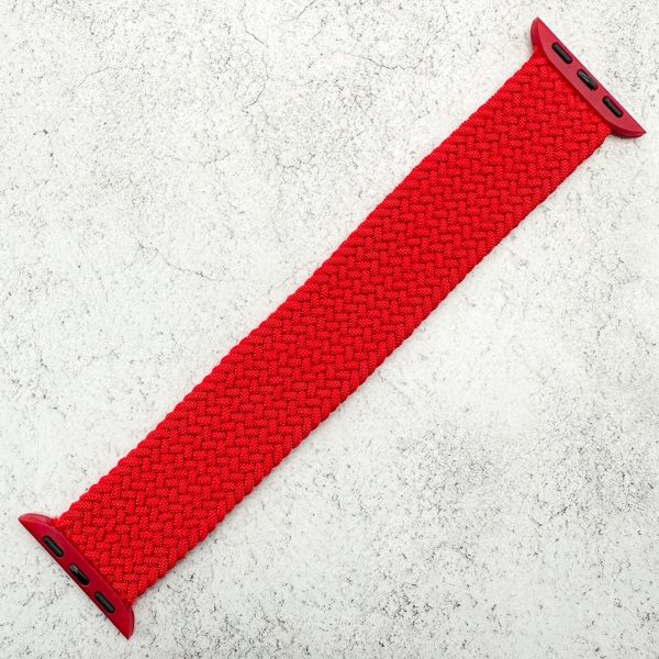 Braided Elastic Watch Strap Apple Watch - Racing Red