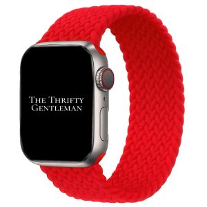 Braided Elastic Watch Strap Apple Watch - Racing Red