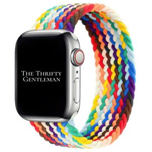 braided-elastic-apple-watch-strap-rainbow-the-thrifty-gentleman.jpg Braided Elastic Watch Strap Apple Watch - Rainbow