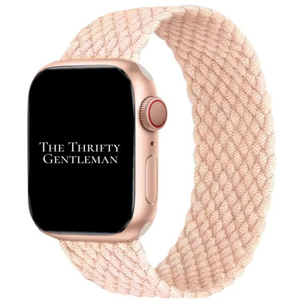 Braided Elastic Watch Strap Apple Watch - Starlight Pink Sand