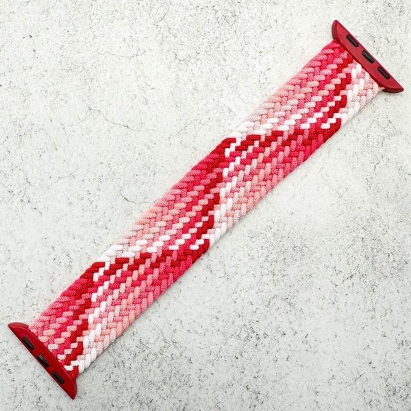 Braided Elastic Watch Strap Apple Watch - Strawberry Pink Red