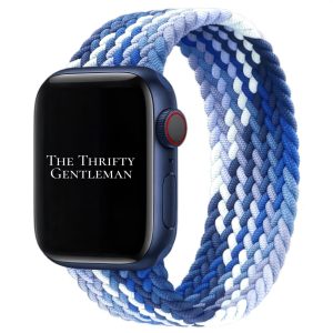 braided-elastic-apple-watch-strap-whirlpool-blue-the-thrifty-gentleman.jpg Braided Elastic Watch Strap Apple Watch - Whirlpool Blue