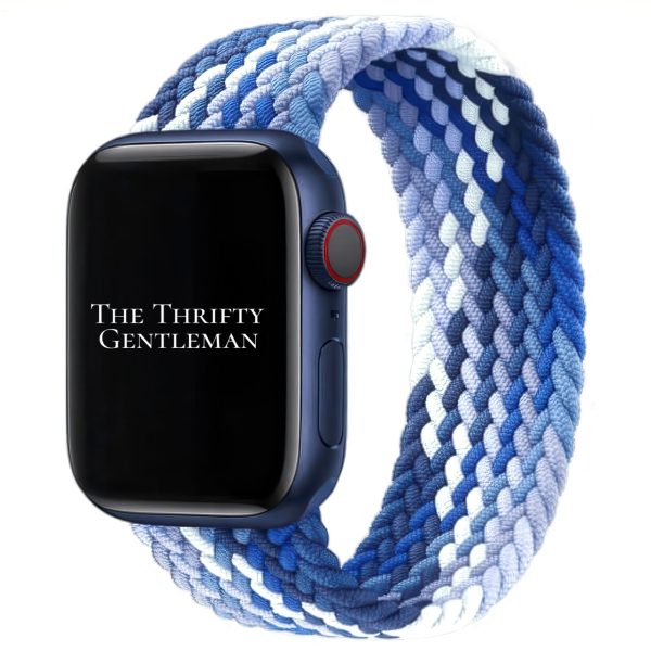 Braided Elastic Watch Strap Apple Watch - Whirlpool Blue