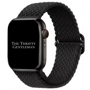 Braided Elastic Watch Strap With Buckle Apple Watch - Black