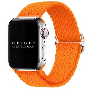 Braided Elastic Watch Strap With Buckle Apple Watch - Orange