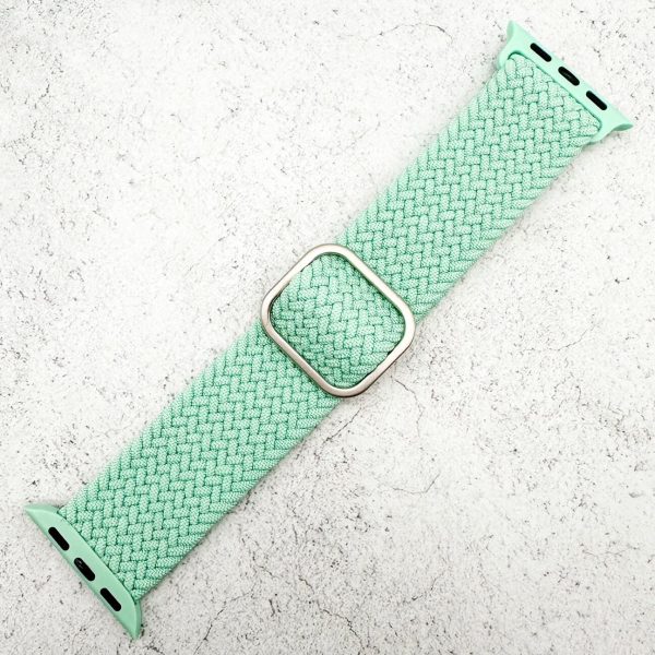 braided-elastic-watch-band-with-buckle-for-apple-watch-pistachio-green-1.jpg Braided Elastic Watch Strap With Buckle Apple Watch - Pistachio Green