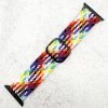 Braided Elastic Watch Strap With Buckle Apple Watch - Rainbow