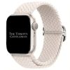 Braided Elastic Watch Strap With Buckle Apple Watch - Starlight White