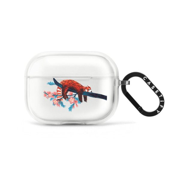 Red Panda Floral AirPods Case