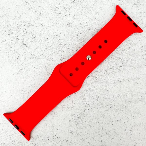 Classic Silicone Strap Apple Watch - Bright Red