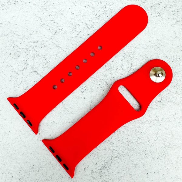 Classic Silicone Strap Apple Watch - Bright Red