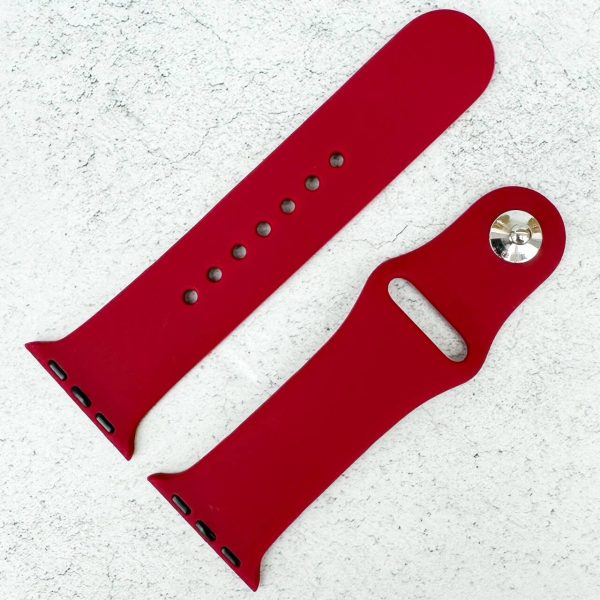 Classic Silicone Strap Apple Watch - Wine Red