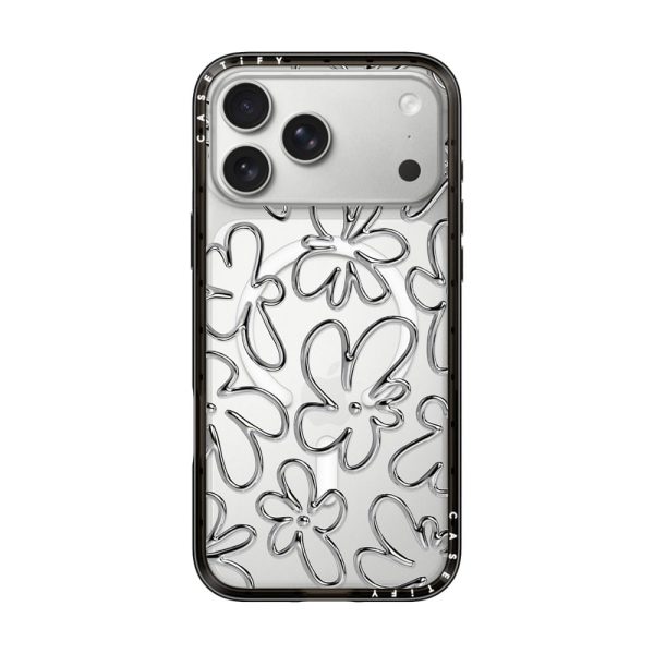 Casevello Chrome Flower iPhone Case