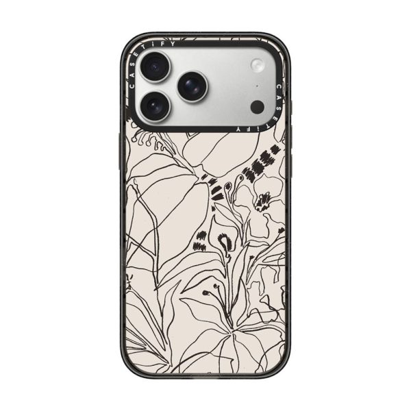 dd50a416ce1a203b10e074ad00d8dd4775145dfc2d3fe7a27890059c235b0f41.jpg Casevello Charcoal Tropics - Creme iPhone Case