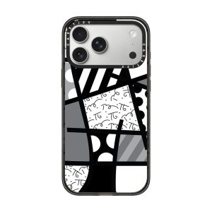Casevello BLACK LANDSCAPE BY ROMERO BRITTO iPhone Case