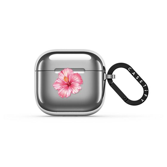 Pink Hibiscus AirPods Case