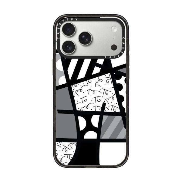 Casevello BLACK LANDSCAPE BY ROMERO BRITTO iPhone Case
