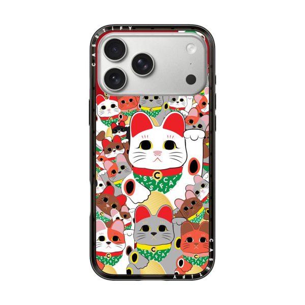 Casevello Lucky Cat Parade - Cherry on Top iPhone Case