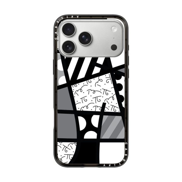 Casevello BLACK LANDSCAPE BY ROMERO BRITTO iPhone Case