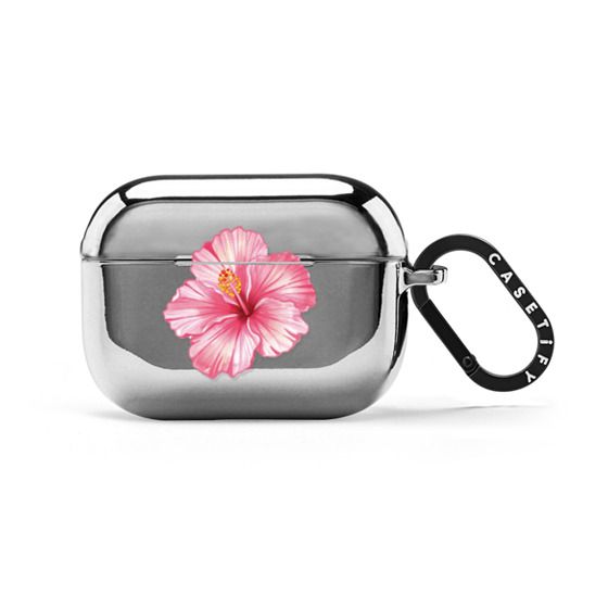 Pink Hibiscus AirPods Case