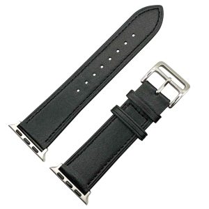 Genuine Leather Watch Strap Apple Watch - Carbon Black