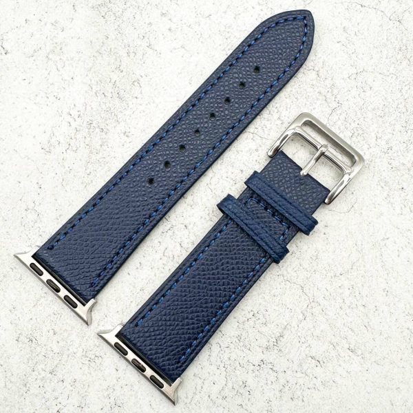Genuine Leather Watch Strap Apple Watch - Ink Blue